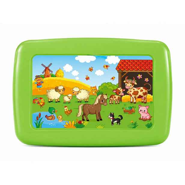 TVAR - Podnos zelený farma 18,6x13,7cm