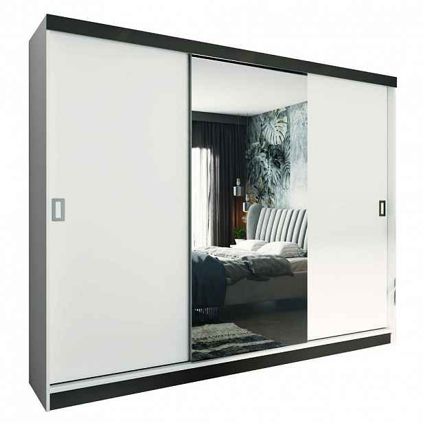 Kier Furniture POSUVNÁ ŠATNÍ SKŘÍŇ RETRO 1 200 - Bílá 200x205x59cm