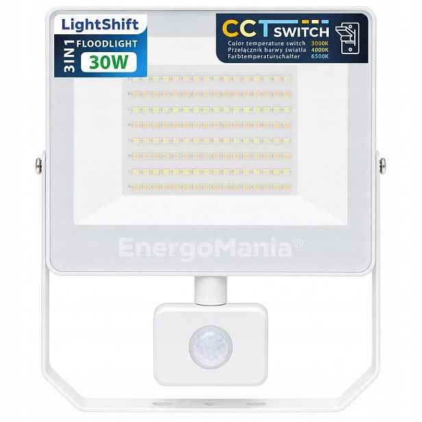 Led reflektor LightShift 30W 4050 lm senzor pohybu 4v1 Cct bílý