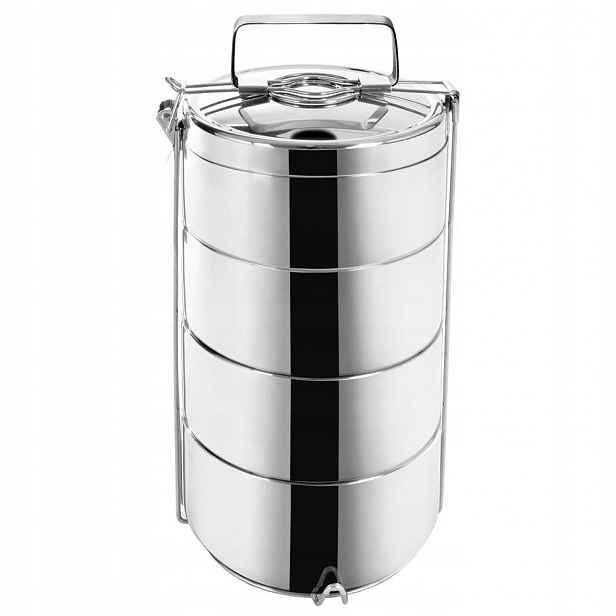 Menážka na oběd termická ocelová 4-úrovňová 4x900 ml