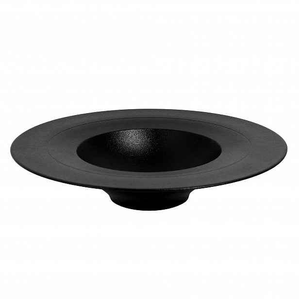 Neofusion Hluboký rovný talíř Volcano 29 cm černý Rak Porcelain