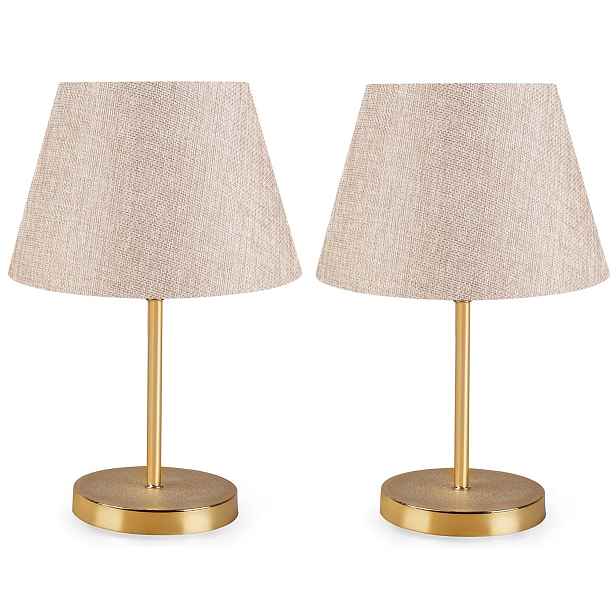 Opviq Sada 2 stolních lamp Deno III krémová