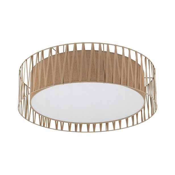 Stropní Svítidlo Stropní závěsná lampa Bílá Harmony Juta 6 zdrojů E27 Tk Lighting