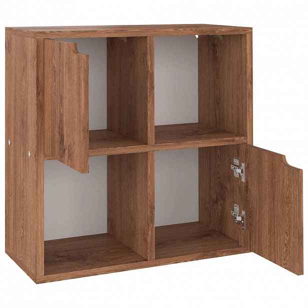 vidaXL Knihovna hnědý dub 60 x 27,5 x 59,5 cm kompozitní dřevo