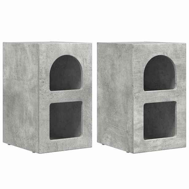 vidaXL Noční stolek ELST 2 ks Betonově šedá 29,5 x 33,5 x 50 cm