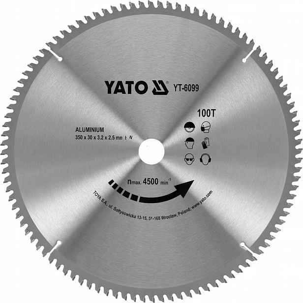 Vidiový Kotouč Na Hliník 350X100TX30M Yato YT-6099