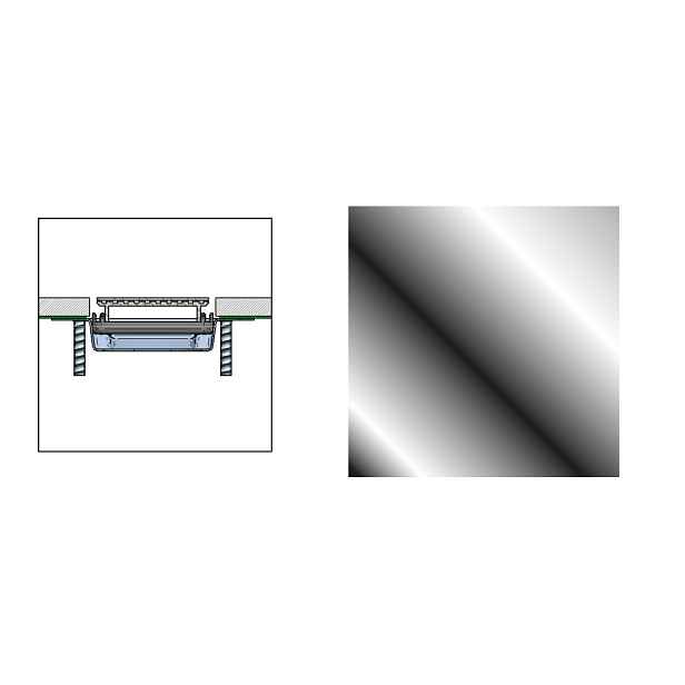 Rošt sprchový Profilpas FLAT COVER XPF/70 nerez leštěná