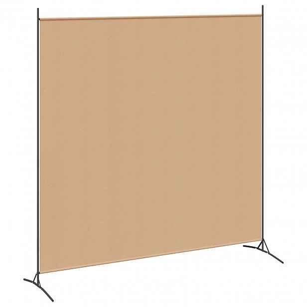 vidaXL Jednopanelová dělící stěna Béžová 175 x 180 cm Textil