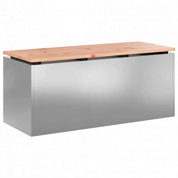 vidaXL Zahradní lavice Stříbrná 100 x 40 x 43 cm Pozinkovaná ocel
