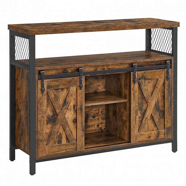 Boxxx KOMODA, hnědá, černá, 100/80/33 cm