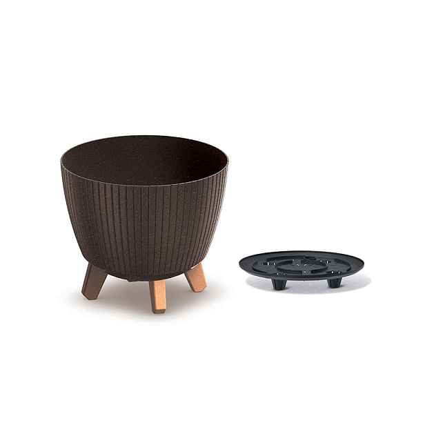 Prosperplast Květináč LAMIAL ECO WOOD kávový, varianta 23,2 cm
