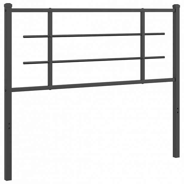 vidaXL Kovové náhradní čelo postele černé 107 cm