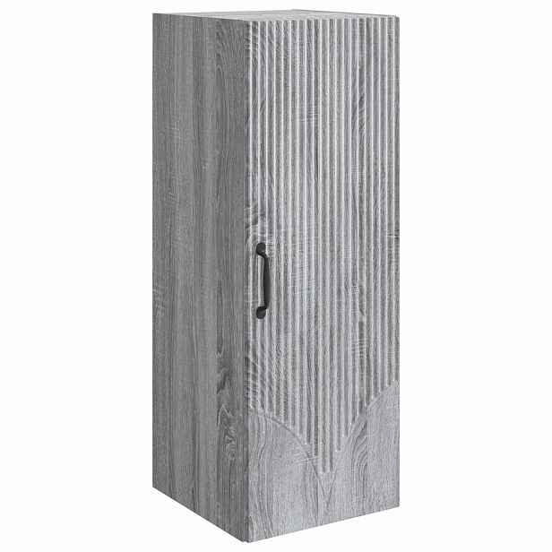 vidaXL Nástěnná skříň 33 x 34,5 x 90 cm Kompozitní dřevo Šedý Sonoma