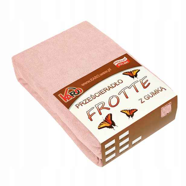 Froté prostěradlo s gumičkou 200x220, lososové