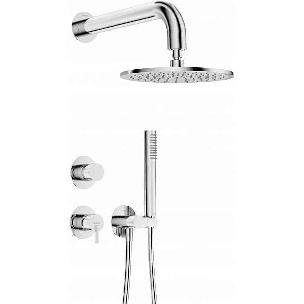 Podomítkový sprchový set s kulatou hlavicí 250 mm a armaturou