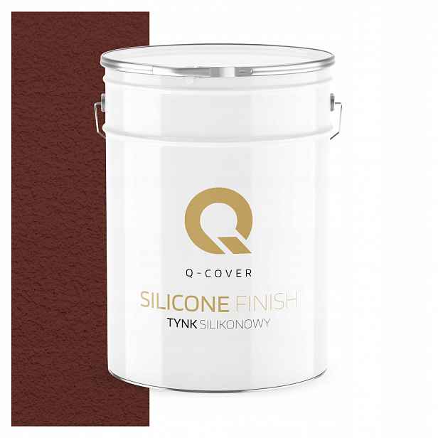 Silikonová Fasádní Omítka Hnědá Červená 15 Kg Granulace 3.0 mm Ral 8012