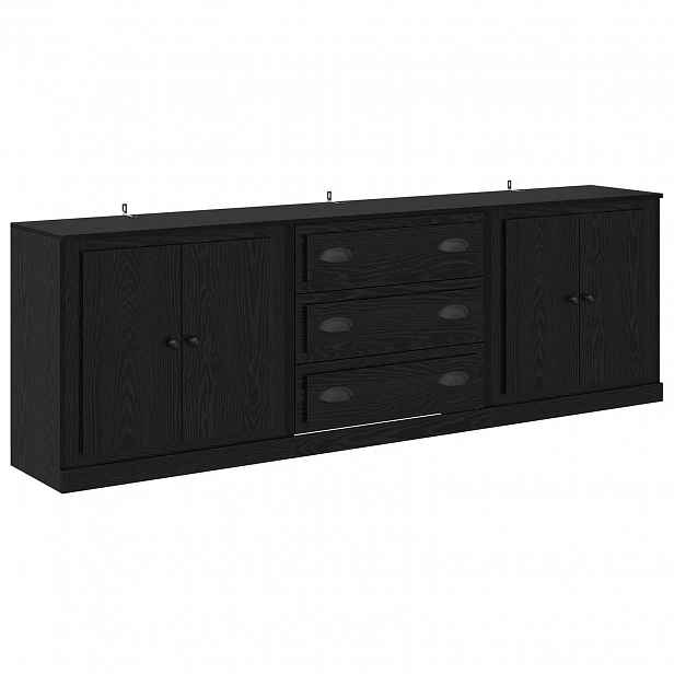 vidaXL Konzole 3 ks Černý dub 210 x 35,5 x 67,5 cm Kompozitní dřevo