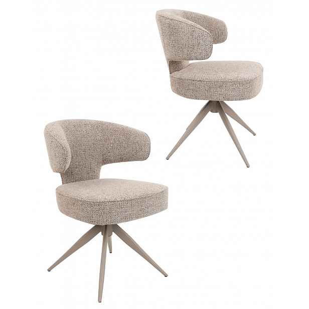Židle Nami N33, otočná o 360° s funkcí návratu, cashmere/coffee