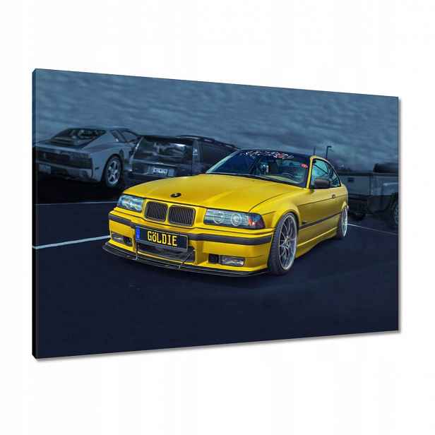 Obrazy 100x70 Zlatý automobil Bmw Auto