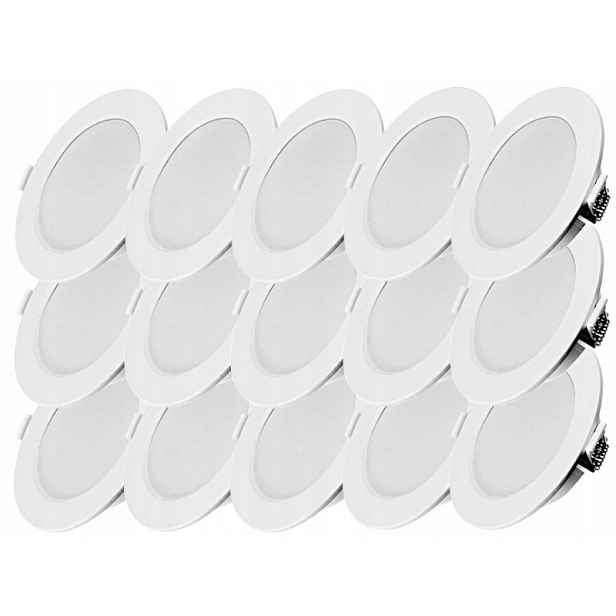 15x Plochá lampa Slim Led zapuštěný panel 6W 230V Studená barva 6500K