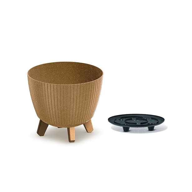 Prosperplast Květináč LAMIAL ECO WOOD natural hnědá, varianta 23,2 cm