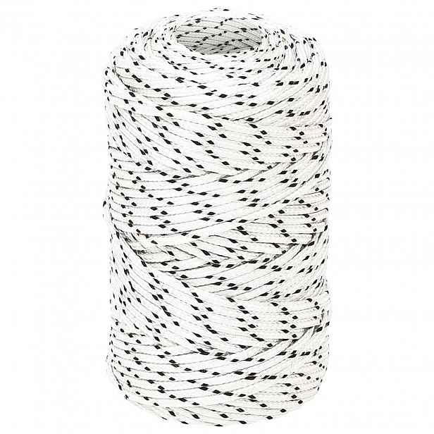 vidaXL Víceúčelové užitkové lano 2 mm 100 m Bílá Polyester