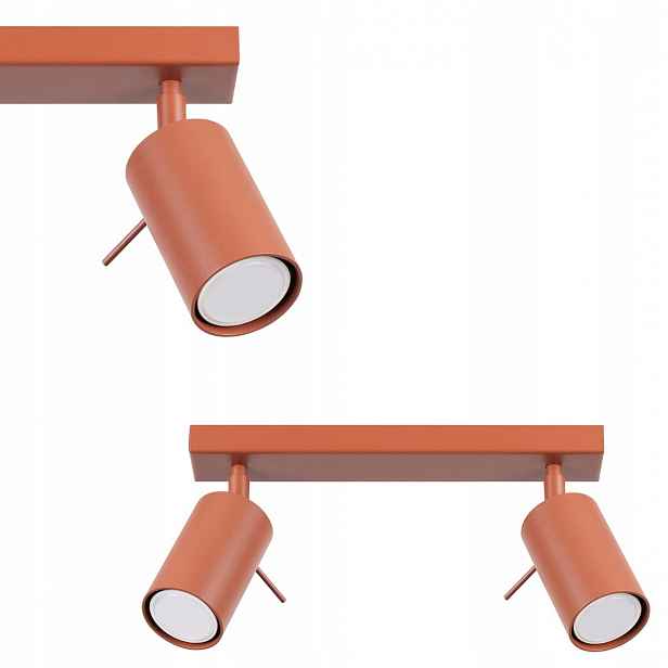 Designová stropní svítidlo minimalistická, 2-bodová, oranžová, červená Sollux