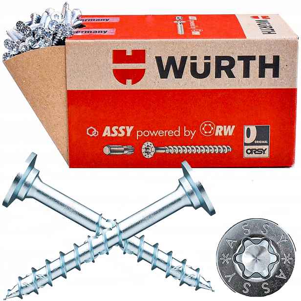 Univerzální šroub pro dřevo Assy Wh II 8X160/80 50 Ks Wurth