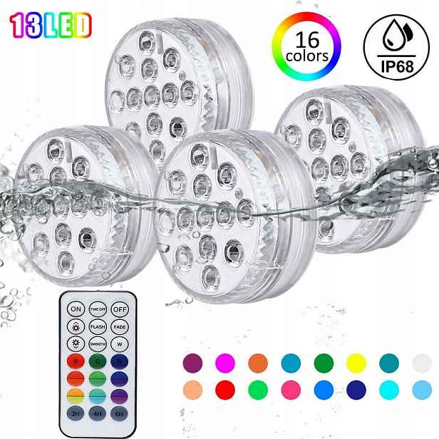 Led Osvětlení Bazénu Jacuzzi Spa Podvodní Pilot Na Párty 4ks