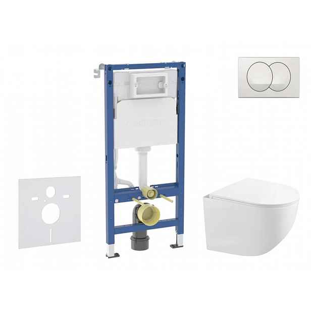 Geberit Duofix - Set předstěnové instalace, kompaktního klozetu Gaia a sedátka softclose, tlačítko Delta, bílá SANI11CA3150B