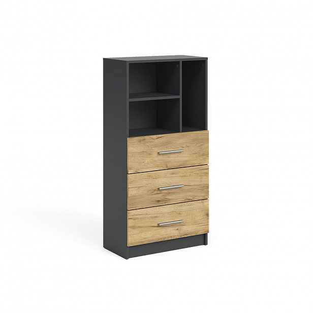 Vicco UNIVERZÁLNÍ SKŘÍŇ Tomy, Antracit/Zlatý mocný dub, 60 x 120 cm