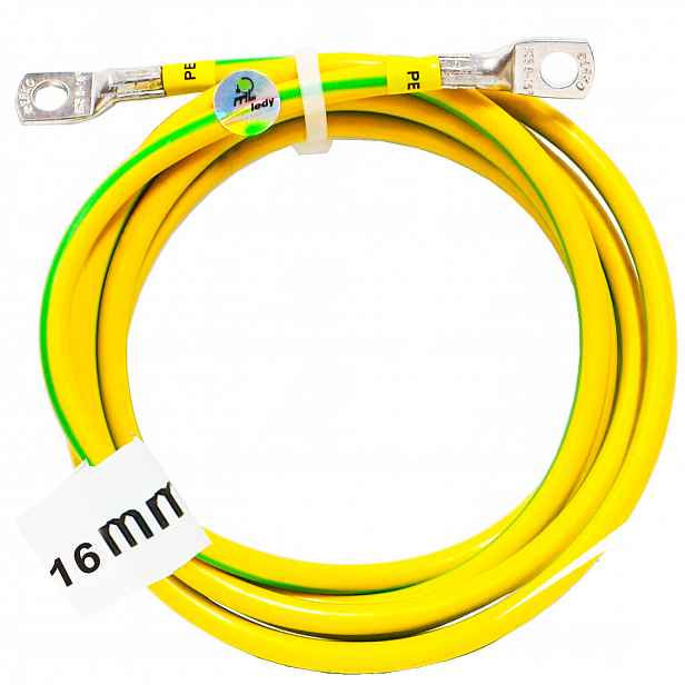 10 m uzemňovací kabel Koncovka oka Lgy 16 mm