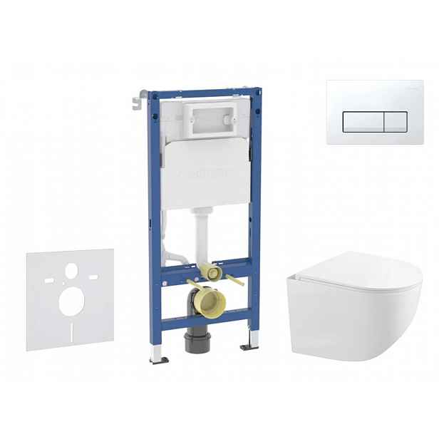 Geberit Duofix - Set předstěnové instalace, kompaktního klozetu Gaia a sedátka softclose, tlačítko Delta50, alpská bílá SANI11CA3151B