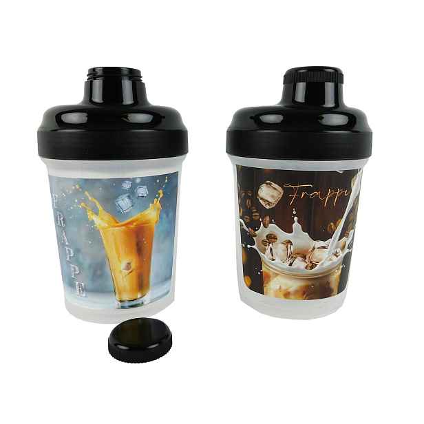 TVAR - Shaker plast 300ml/450ml FRAPPE různé motivy