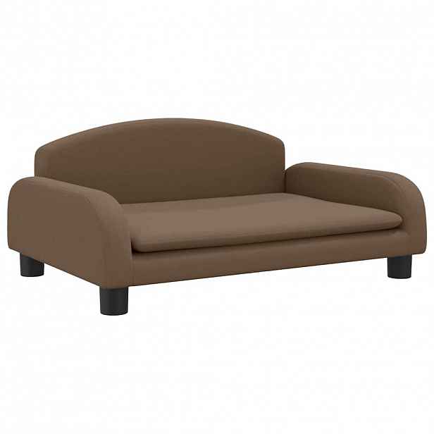 vidaXL Pelíšek pro psy hnědý 70 x 45 x 30 cm textil