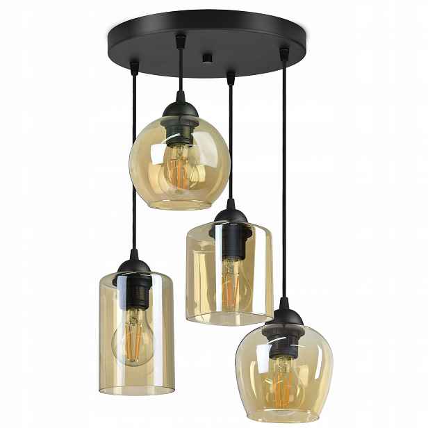 Skleněná závěsná lampa Stropní Svítidlo Geometrické stínítka