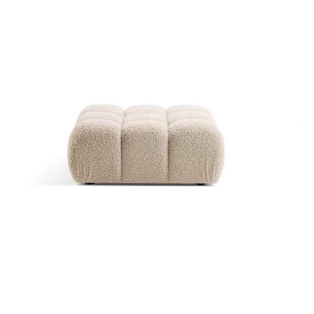 Béžová modulární podnožka z textilie bouclé Bellis – Micadoni Home