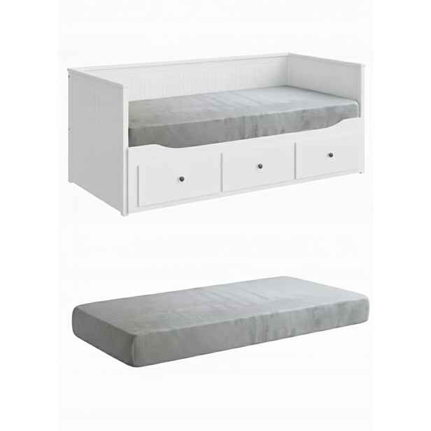 Ikea Hemnes potah na matrace 80x200 na postel světle šedý
