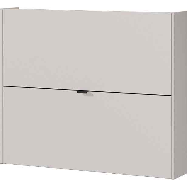 Krémový výklopný/závěsný botník v dekoru dubu 100x83x18 cm Ameca – Germania