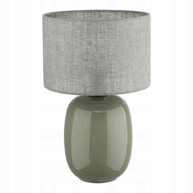 Noční stolní lampa Melody Zelená tkanina E27 Vyměnitelný zdroj Tk Lighting