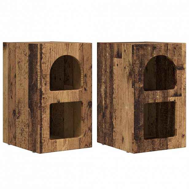 vidaXL Noční stolek ELST 2 ks Staré dřevo 29,5 x 33,5 x 50 cm