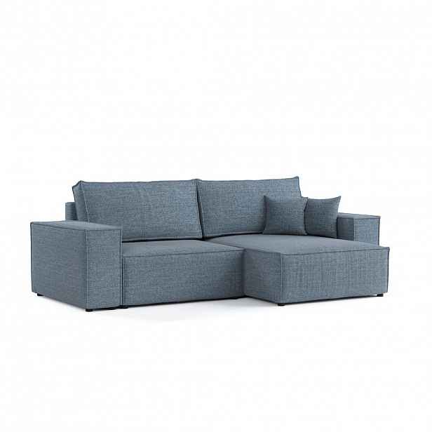 AltaBeds ROHOVÁ SEDAČKA CAVO, textil, Modrošedá