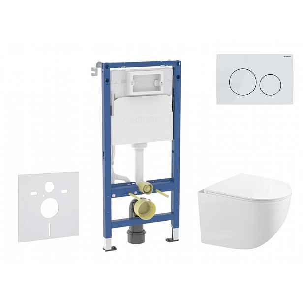 Geberit Duofix - Set předstěnové instalace, kompaktního klozetu Gaia sedátka softclose, tlačítko Delta20, alpská bílá SANI11CA3152B