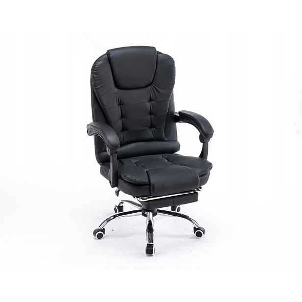 Kancelářské Křeslo Otočné Křeslo Ergonomická podnožka Černá pohodlná