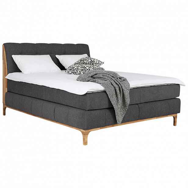 Livetastic POSTEL BOXSPRING, 160/200 cm, tmavě šedá