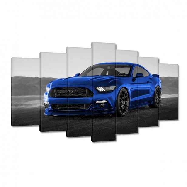 Obrazy 140x80 Modrý Ford Mustang