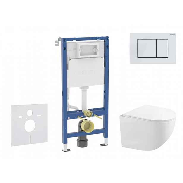 Geberit Duofix - Set předstěnové instalace, kompaktního klozetu Gaia a sedátka softclose, tlačítko Delta30, alpská bílá SANI11CA3153B