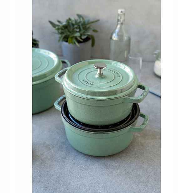 Hrnec litinový Kulatý 2.2 l Mátový La Cocotte Staub
