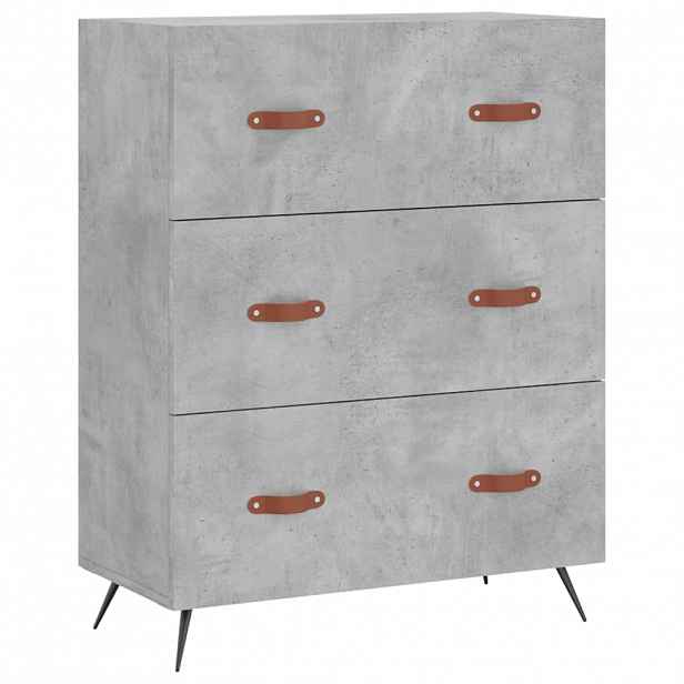 vidaXL Komoda betonově šedá 69,5 x 34 x 90 cm kompozitní dřevo