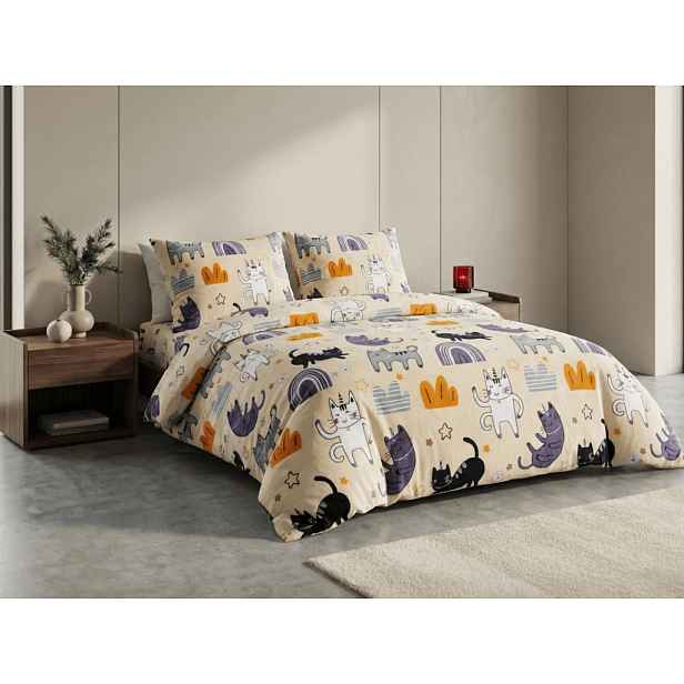 Mikroplyšové povlečení PURRSLEEP béžové Rozměr povlečení: 2 ks 70 x 90 cm | 200 x 220 cm